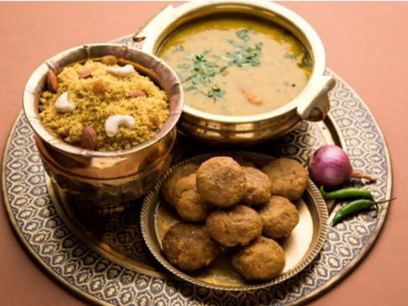 Dal Bati Churma - Traditional Indian Dish